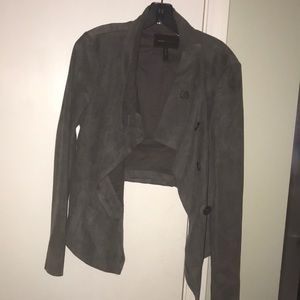 Bcbg grey suede jacket